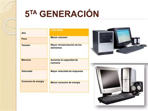 Cuadro Comparativo De Las Generaciones Del Computador Ii Ppt