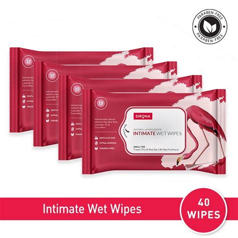 Sirona Ph Balanced Intimate Intimate Wet Wipes Wipes Pack