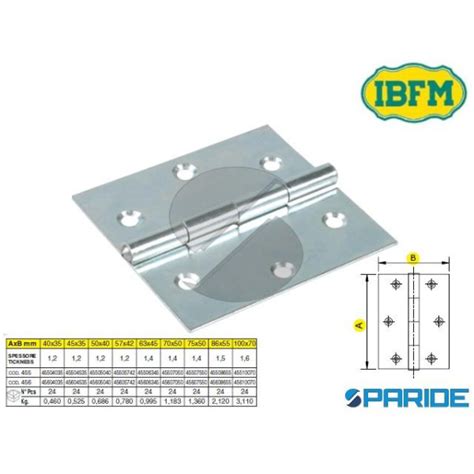 Cerniera Acciaio Inox X Quadra Ibfm Ferramenta Paride