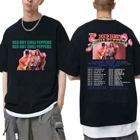 Red Hot Chili Peppers World Tour Shirt Red Hot Chili Peppers Tour Red Hot Chili