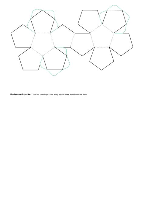 Dodecahedron Template printable pdf download