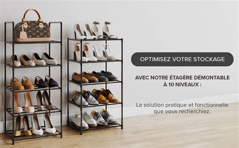 Marctani Etagere Chaussure Niveaux Meuble Entree Conomiser De L