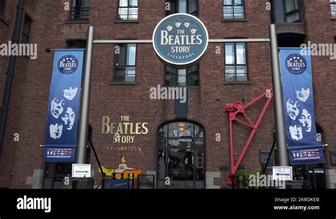 The Beatles Story Tourism Sign At The Albert Dock Liverpool England