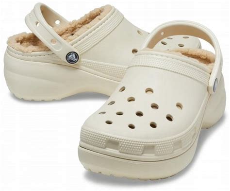 Damskie Ocieplane Buty Chodaki Crocs Classic Platform Lined Clog