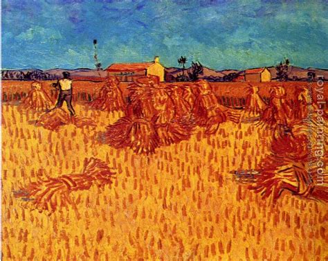 Wheat Field With Sheaves By Vincent Van Gogh Oil Painting Reproduction