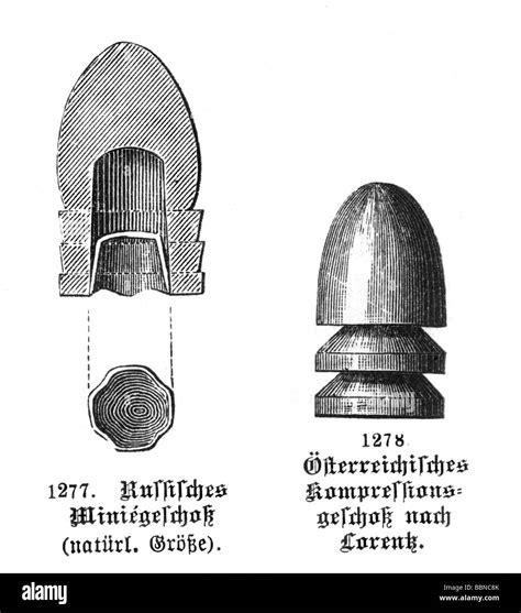 Armas municiones proyectil bola rusa de Minie y bola de compresión