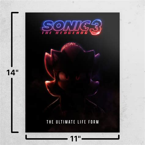 Sonic The Hedgehog Movie Shadow The Hedgehog Poster Etsy