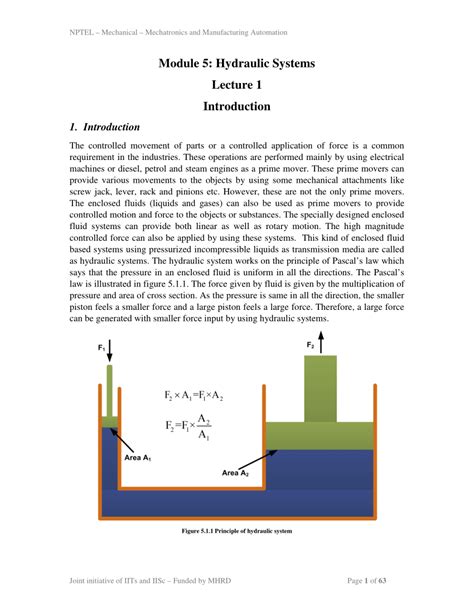 Pdf Introduction To Hydraulic Systems