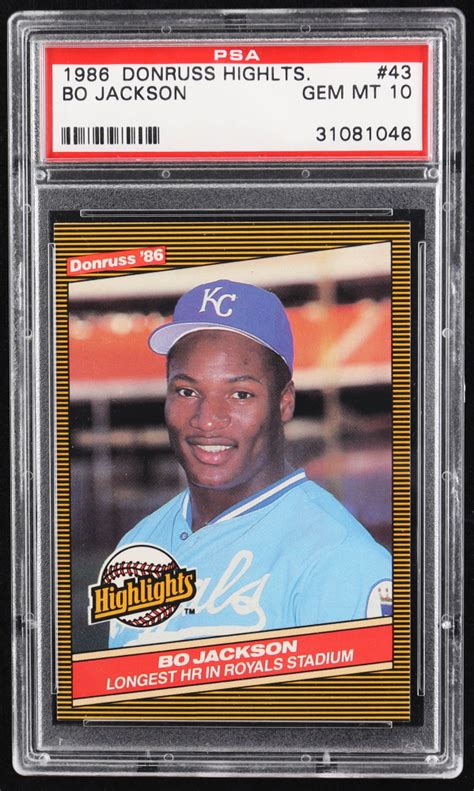 Bo Jackson 1986 Donruss Highlights #43 RC (PSA 10) | Pristine Auction