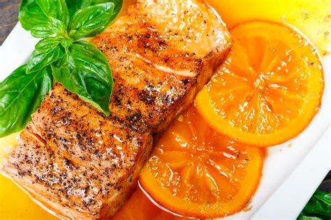 Citrus Glazed Salmon With Grilled Oranges Recipe Light Bright