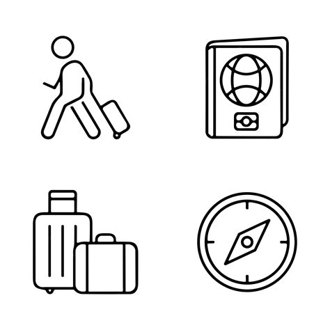 Premium Vector Tour And Travel Icon Set Travel And Tour Icons Set