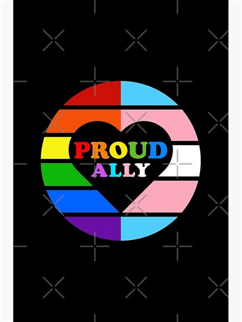Proud Ally LGBT Flag Gay Pride Month Transgender Rainbow Poster For Sale By Aronia Redbubble