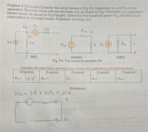 Solved Problem 4 30 Points Consider The Circuit Shown In