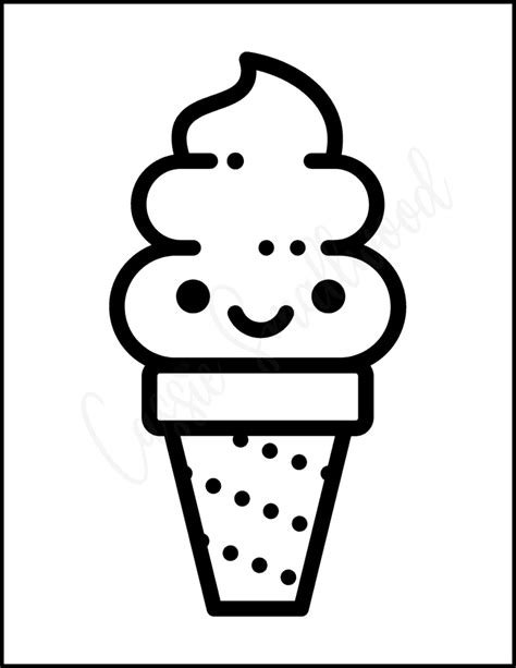 19 Cute Ice Cream Coloring Pages Cassie Smallwood