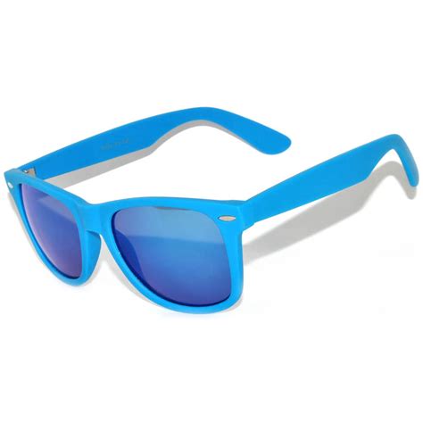 Retro Matte Frame Mirror Lens Blue Light Plastic Sunglasses Mm68lbl