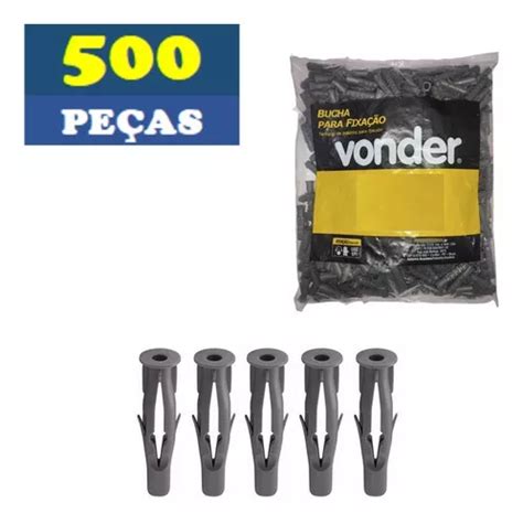 Bucha 8 Plastica Fu Oca Tijolo Furado Vonder Pct 500 Peças