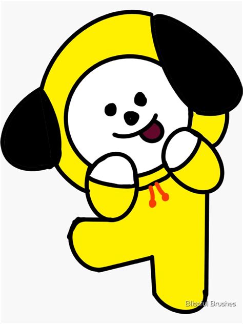 Jimin Bt21 Character Chimmy Sticker For Sale By Blissfulbrushes