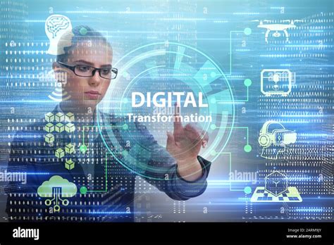 The Digital Transformation And Digitalization Technology Concept Stock