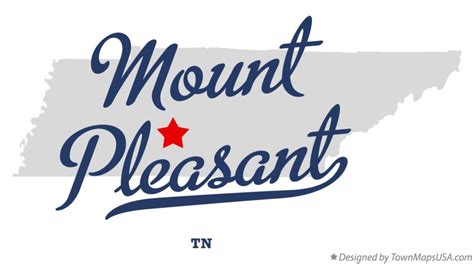 Map of Mount Pleasant, TN, Tennessee