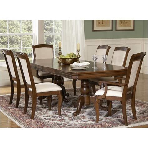 Solid Cherry Wood Dining Room Sets Traditional Style Cherry Finish 7 Piece Formal Dining Set