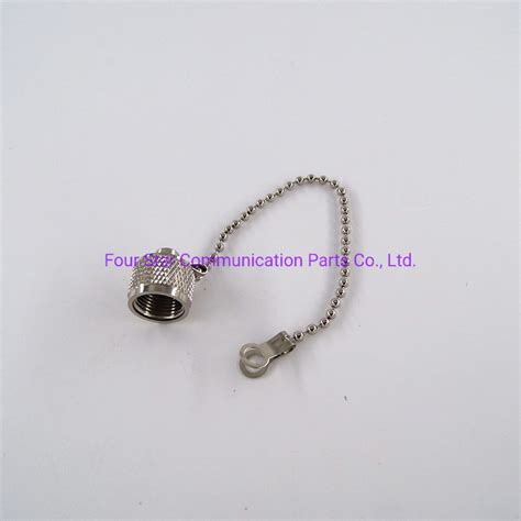 Copper Metal Protective Chain Dust Cap For Tnc Female Rf Coaxial