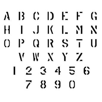 Amazon.com: Military Alphabet Stencils - 1/2 Inch (Comes On 1 Sheet ...