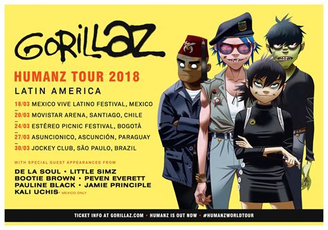 Gorillaz Anuncia Sus Invitados Especiales Para Su Gira Latinoamericana