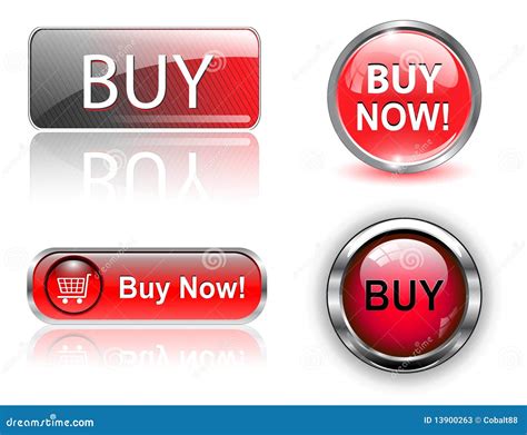 Buy Buttons Icons Set Stock Photos Image 13900263