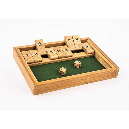 Relaxdays Shut The Box Er Holzw Rfel W Rfelbrett F R