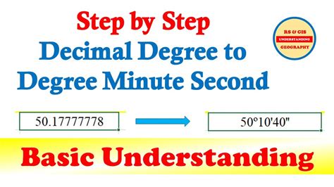 Step By Step Decimal Degree To Degree Minute Second Basic