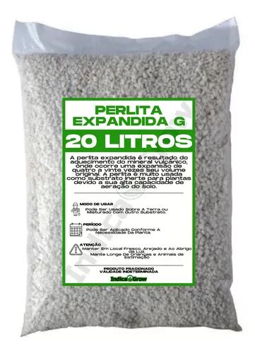 20 Litros De Perlita Expandida Para Cultivo Grow Indoor MercadoLivre