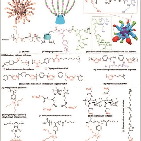 Chemical Structures Of Cationic Antimicrobial A Star Polymers B