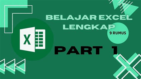 Belajar Excel Untuk Pemula Lengkap Part 1 Youtube Riset