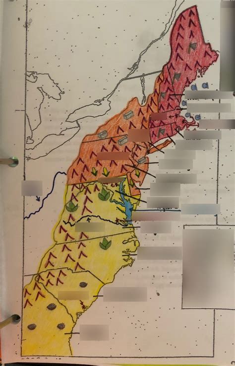 Colonies Map Cities Rivers Mountains Economic Activities