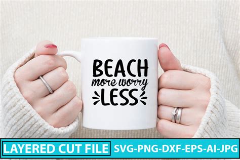 Beach More Worry Less SVG Cut File Graphic By DesignMedia Creative