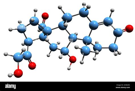 3d Image Of Aldosterone Skeletal Formula Molecular Chemical Structure