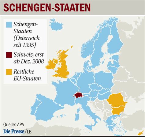 Schengen Staaten Karte Goudenelftal