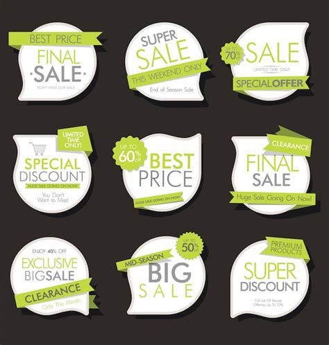 Premium Vector Modern Sale Banners And Labels Modern Collection