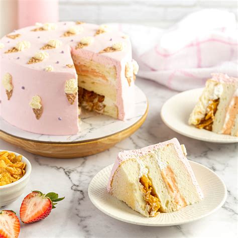 Strawberry Milk Cereal Cake Baker S Brew Studio Pte Ltd