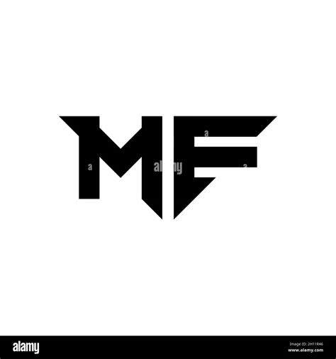 Mf Monogram Logo Letter With Simple Modern Shape Style Design Template