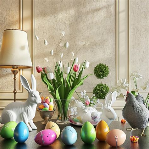 Premium Photo Interior Design Of Easter Dining Room With Colorful