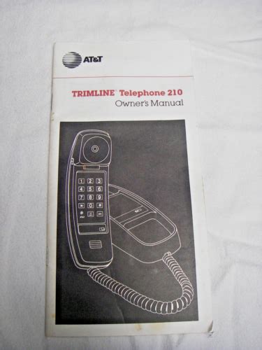 1987 AT T Trimline Telephone 210 Owners Manual Booklet EBay