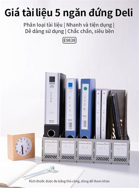 Khay nhựa cứng 5 ngăn Deli 9838 AsKul