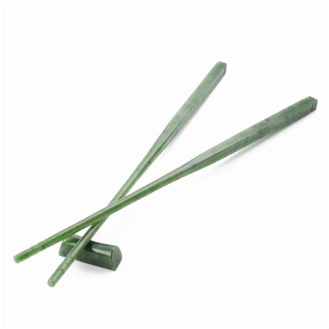 Solid Jade Chopsticks Chopsticks Nephrite Jade Chopstick Rest