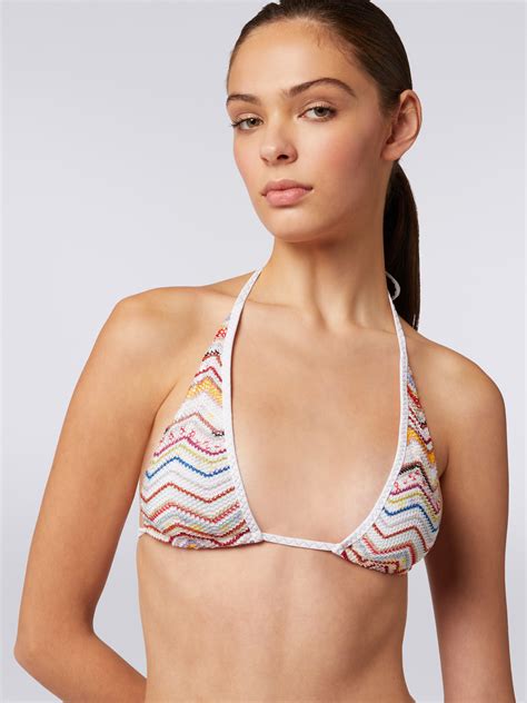 Zigzag Crochet Bikini With Lurex Multicoloured Missoni