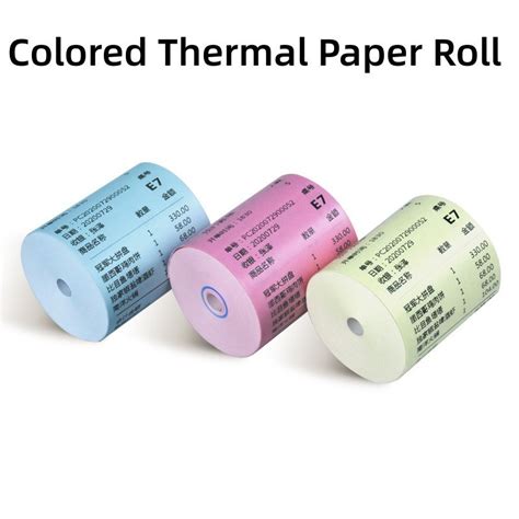 2 1 4 Wide 57mm Wide Colored Thermal Paper Roll Credit Card Receipt