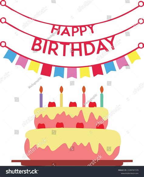 Happy Birthday Wishes Vector Drawing Art Stock Vector (Royalty Free ...