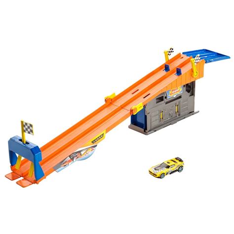 Conjunto Pista Hot Wheels Mattel Garagem Lava Rápido Corrida Ação Pista Hot Wheels no