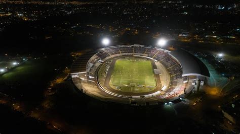 Brazil, JUL 2019 - Aerial view of Santa Cruz Botafogo Stadium at night. 11976943 Stock Photo at ...