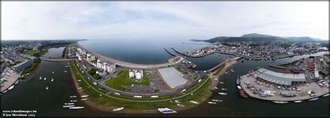 Interactive 360 Aerial Panorama At Ramsey Harbour Isle Of Man 1621